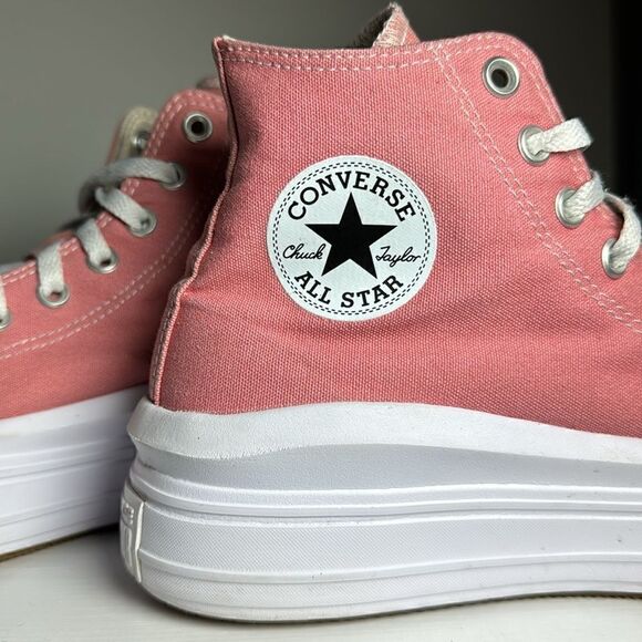 Converse Chuck Taylor All Star Move Hi Platform Pink Sneakers - Picture 9 of 10